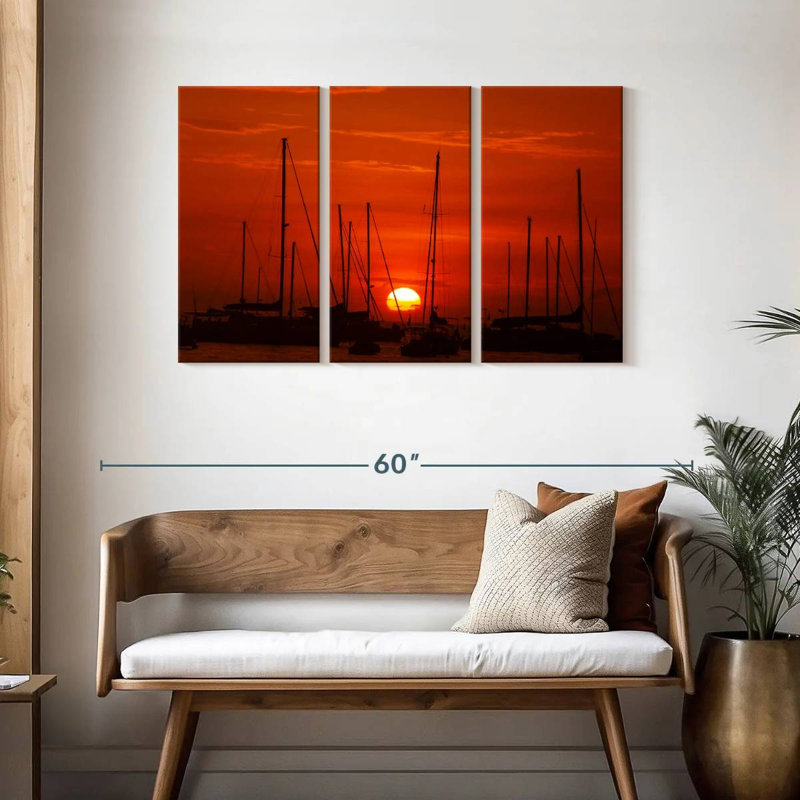 Mehar Saint Barthelemy Sailboats, 28" H x 45" W