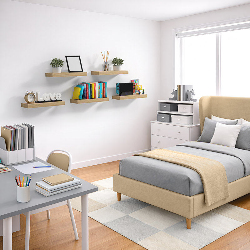Ensemble de 2 tablettes flottantes 16 po avec fixation invisible 16 po