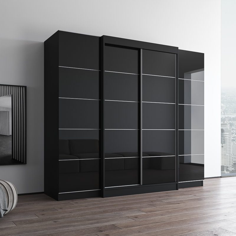 Armoire Bucur, Noir, H 79 po x l 91 po x P 26 po