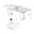 4 - Person Picture Rectangular Sintered Stone tabletop Dining Table Set-112380080
