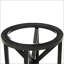Table basse moderne simple en verre trempé avec base en bois massif, plateau rond transparent pour le salon et le bureau-174711520