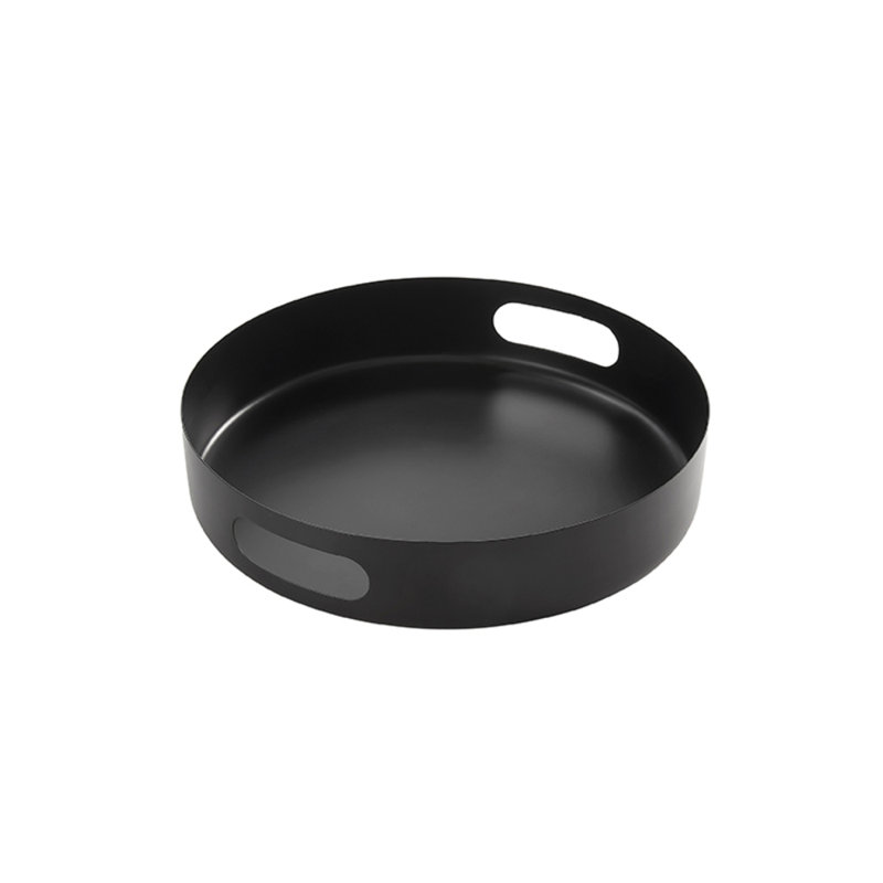 Round Serving Trays, Black