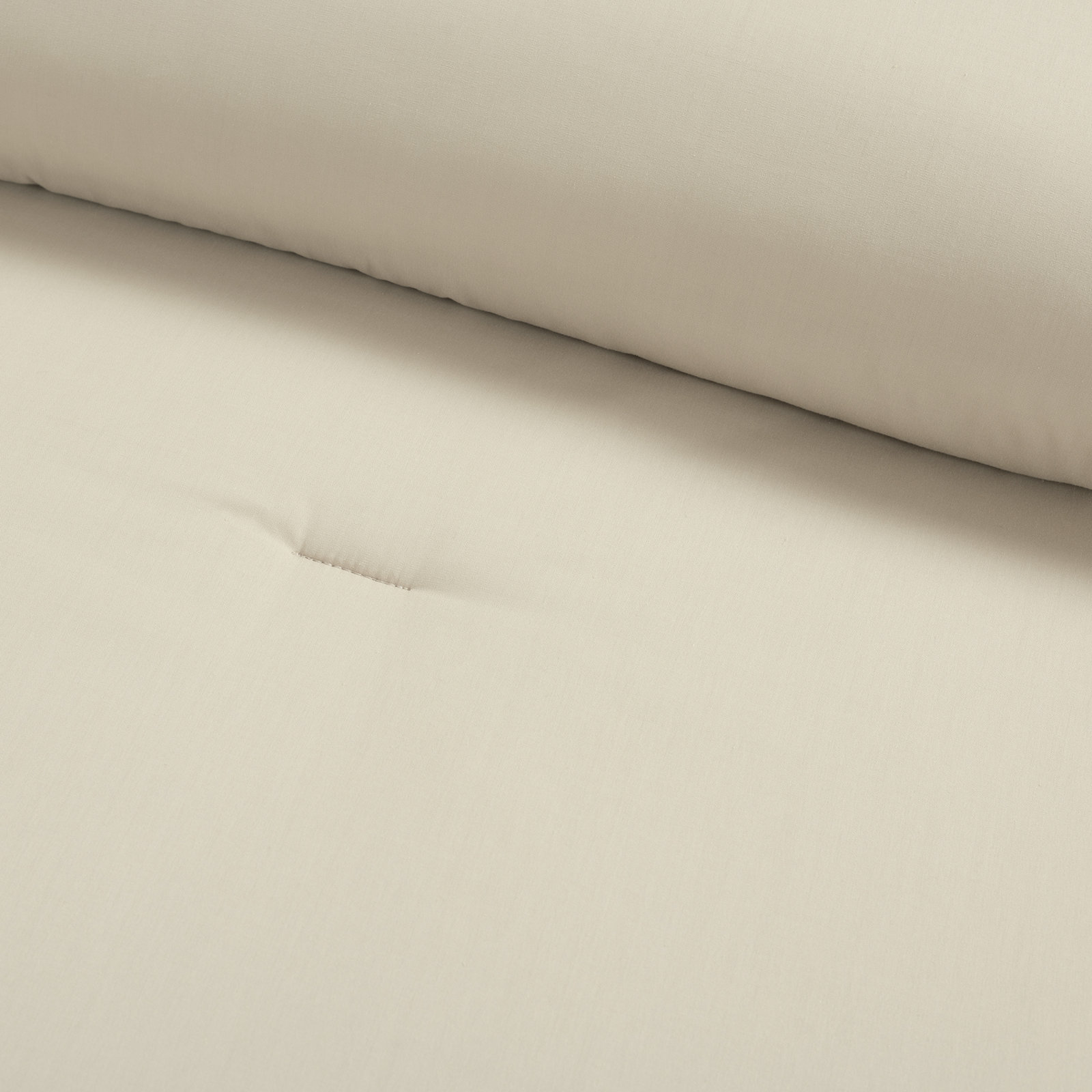 Hampton Embroidered Cotton Comforter Set, Queen Comforter + 2 Standard Shams, Beige