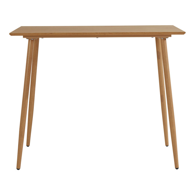 Armendariz Metal Base Dining Table, Oak