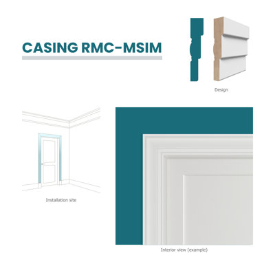 RMC MSIM 5/8 in.D x 3 1/4 in.W Primed Finger-Joined Pine Casing 10-pcs Total