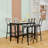 Bar Table Set with 4 Bar Stools
