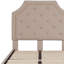 Base de lit plateforme tapissier arquée avec capitonnage Aluino - Aucun sommier tapissier requis-28940815-28940808