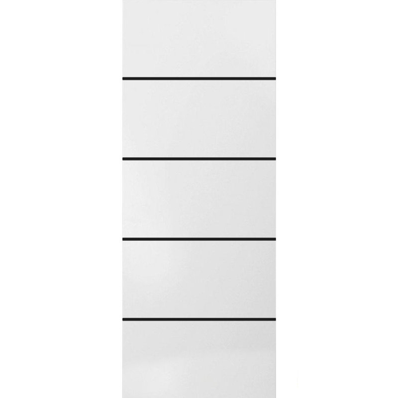Finition en bois massif manufacturé, Satin blanc, 36 po x 80 po