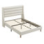 Lit plateforme tapissier avec tête de lit haute et tête de lit ondulée, tissu chenille de qualité supérieure, lit plateforme minimaliste moderne-1147829531