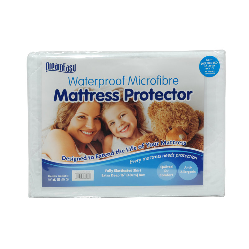 Maclachlan Waterproof Fitted Mattress Protector Case Pack, Double (4'6)