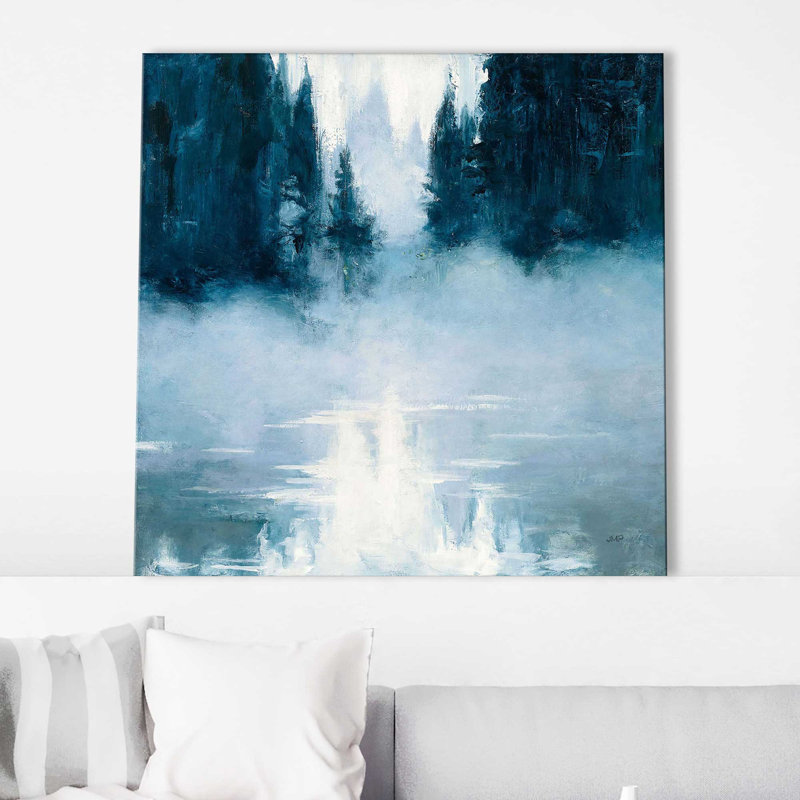 " Boundary Waters " by Julia Purinton, 36" H x 36" W x 1.5" D, Wrapped Canvas