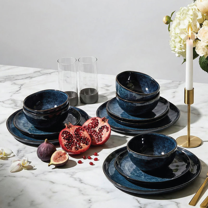 Service de table 16 pièces Stone Lain Mirella, Bleu