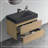 30" Natural Oak Bathroom Vanity with Sink, Large Storage Wall Mounted Floating Bathroom Vanity