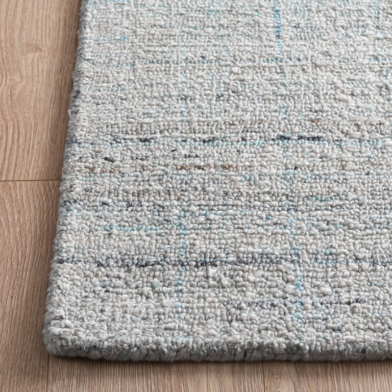 Abstract Hand Tufted Performance Solid Color Indoor Rug, Square 6'