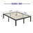 16 Inch Metal Platform Bed Frames With Wood Slat Support, Heavy Duty Mattress Foundation-677870541