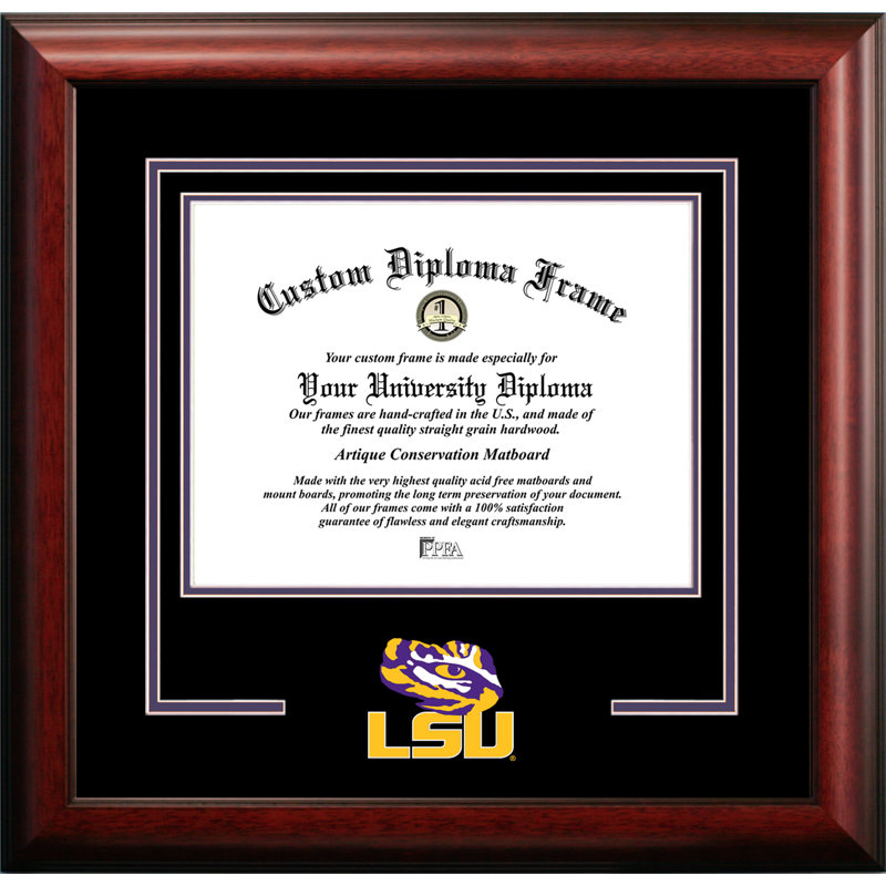 Cadre photo diplôme d’esprit tigers lsu NCAA