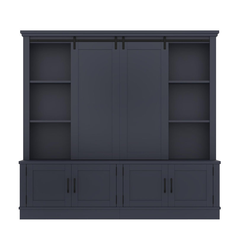 L'armoire de vestibule multifonctionnelle comporte des rails coulissants pour un grand espace de rangement, combinant astucieusement une unité de rangement avec un design de hall d'entrée en forme d'arbre. Idéal pour les salons et les couloirs, bleu
