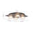 4-Light Iridescent Glass Dimmable LED Square Flush Mount