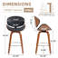 Tabouret de bar et de comptoir pivotant 26 po (ensemble de 3)-490039563