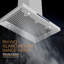 Awoco 36" Stainless Steel 900 CFM Ducted (Vented) Island Range Hood with Baffle Filter