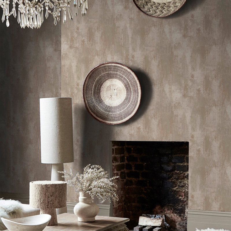 Oxidized Opulence Nightfall Wallpaper, Limestone