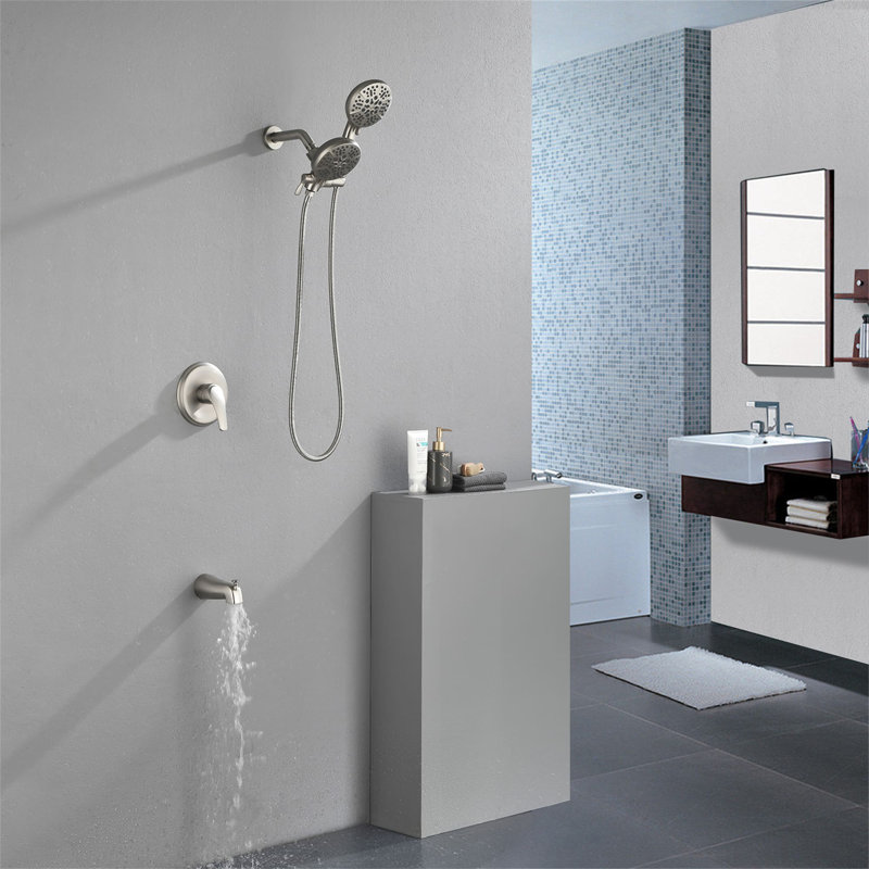 All-In-One Kit with Rough in-Valve, Brushed Nickel