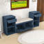 Banc de rangement moderne pour hall d'entrée avec coussin et tiroirs-1873919700