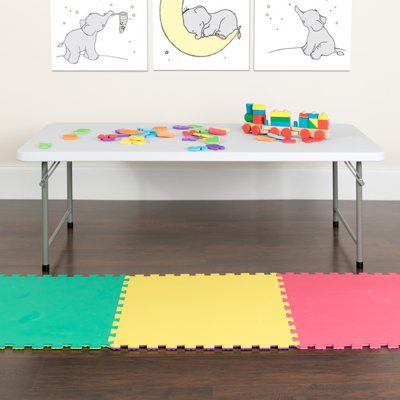 Parker Rectangular Kids Folding Classroom Activity Table
