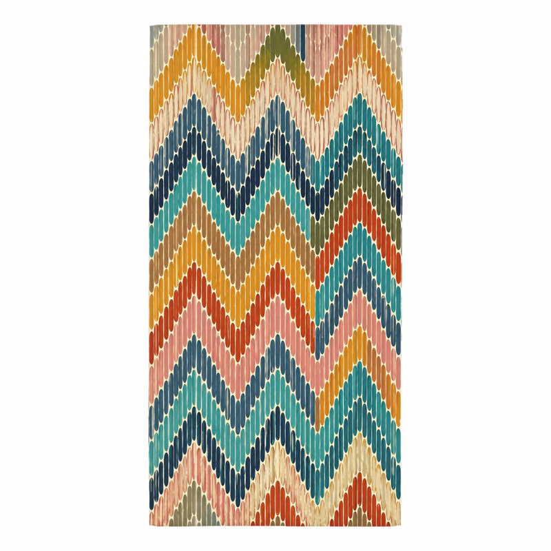 1 serviette de plage boho à chevrons, motif géométrique abstrait en microfibre, grande baignoire à séchage rapide pour, voyage, gym, activités de plein air, unisexe