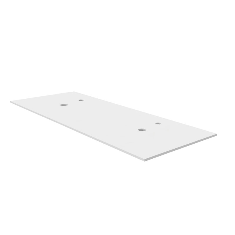 Plateau de meuble-lavabo double 60 po Modern