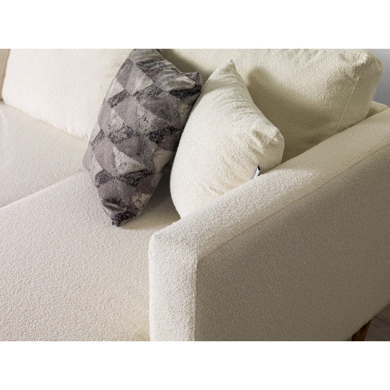 Canapé modulaire Montaldi, Bouclé ivoire