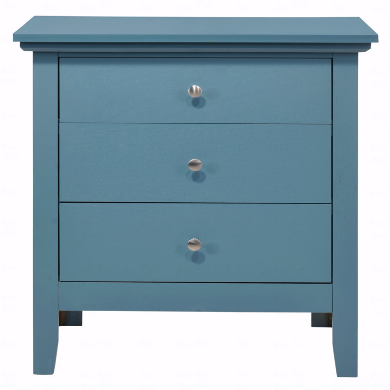 Basic Wooden Bedroom Nightstand, Beige