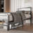 12 Inch Metal Bed Frame with Headboard and Footboard-1285514874