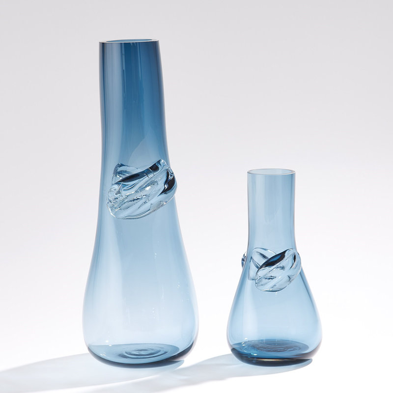 Knot Vase, Blue, 11.5" H x 5.5" W x 5.5" D