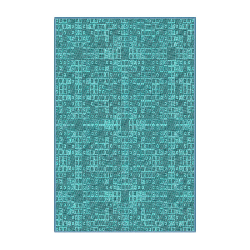 Geometric Indoor Rug, Rectangle 5' x 7'
