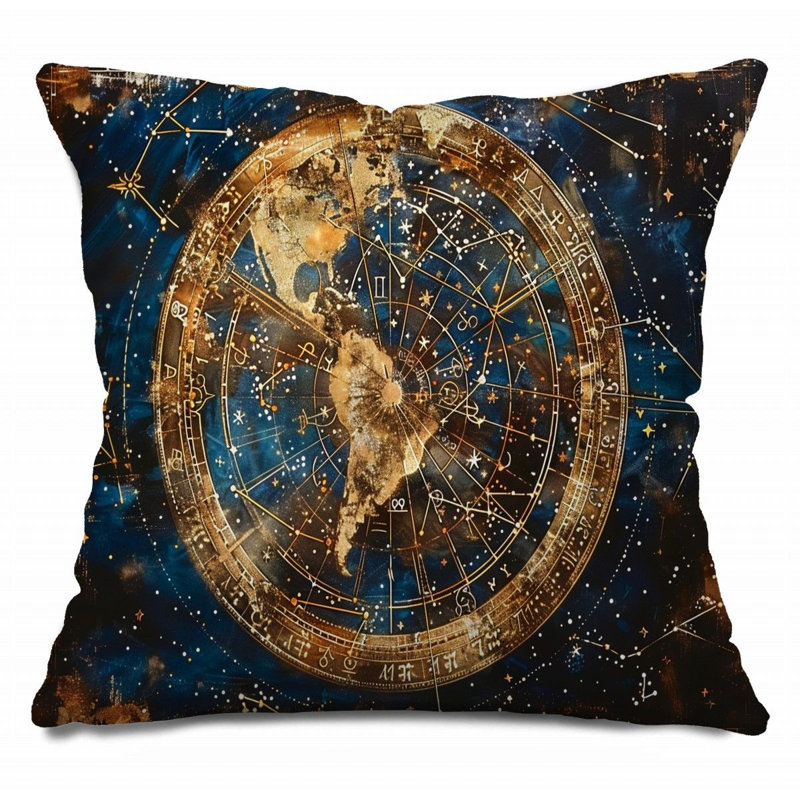 Coussin décoratif réversible en mélange de coton, H 18 po x l 18 po