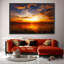 Ciel coucher de soleil 4 pièces-92828848