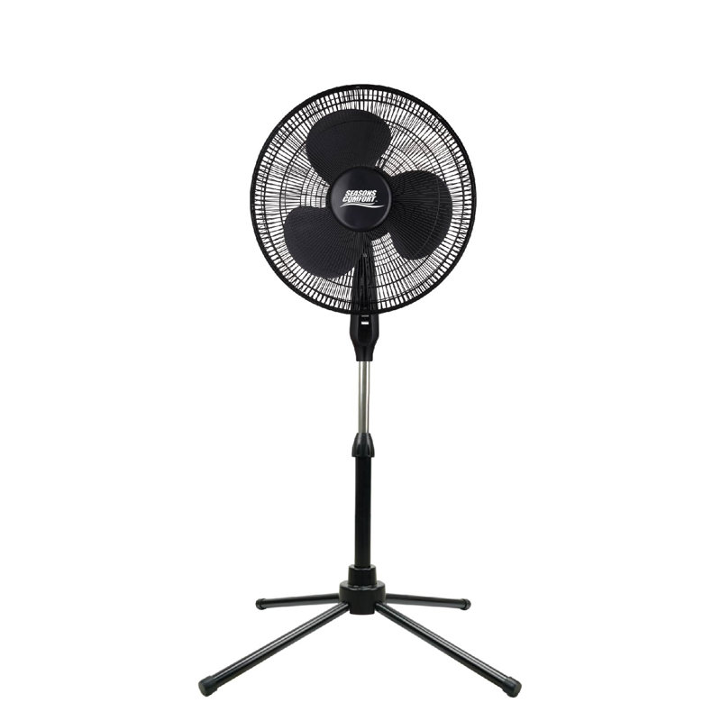 Seasons Comfort 18" Black Pedestal Oscillating Floor Fan