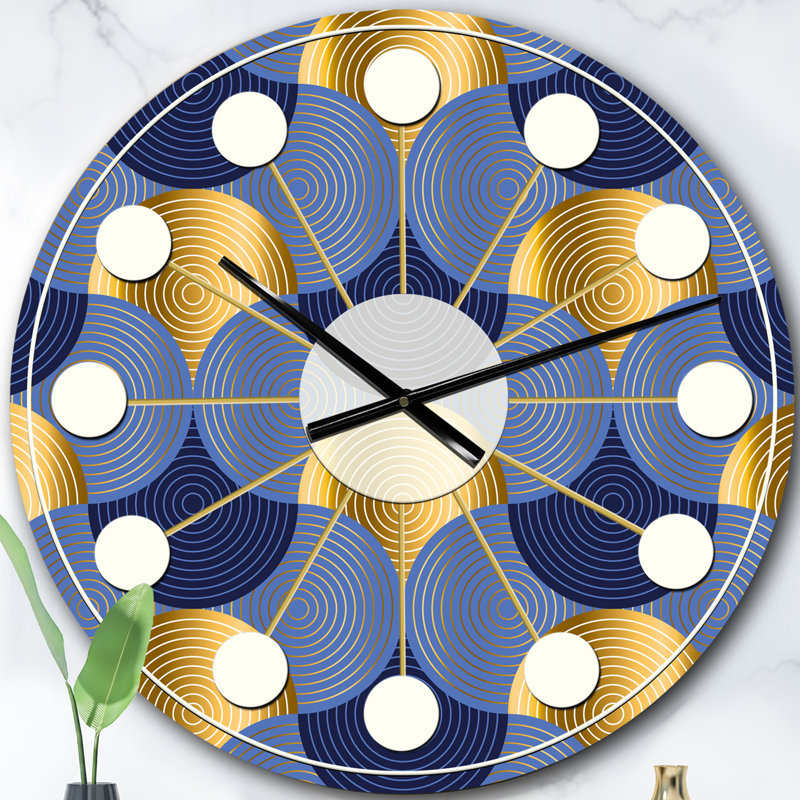 Horloge murale rétro Mid-Century, Surdimensionné