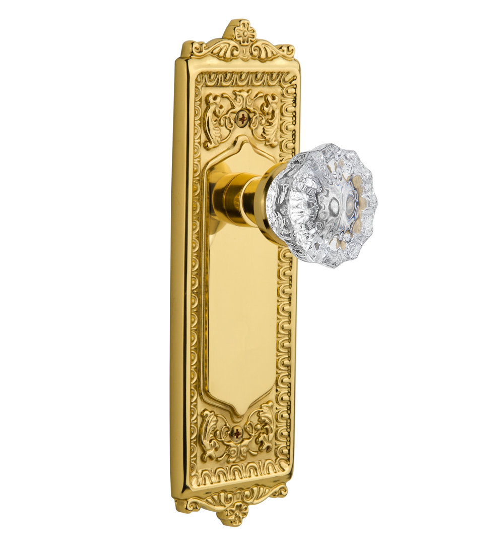 Egg & Dart Plate with Crystal Door Knob Nostalgic Warehouse 