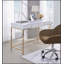 Bureau de coiffeuse rectangulaire chic avec rangement élégant et attrait moderne