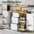 K&K Rolling Kitchen Island With Storage-734903029