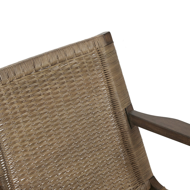 Fauteuil d'appoint en bois, siège et dossier, entièrement assemblé, sans coussins, accoudoirs encastrés, cadre en bois massif naturel, assemblé, accoudoirs, dossier
