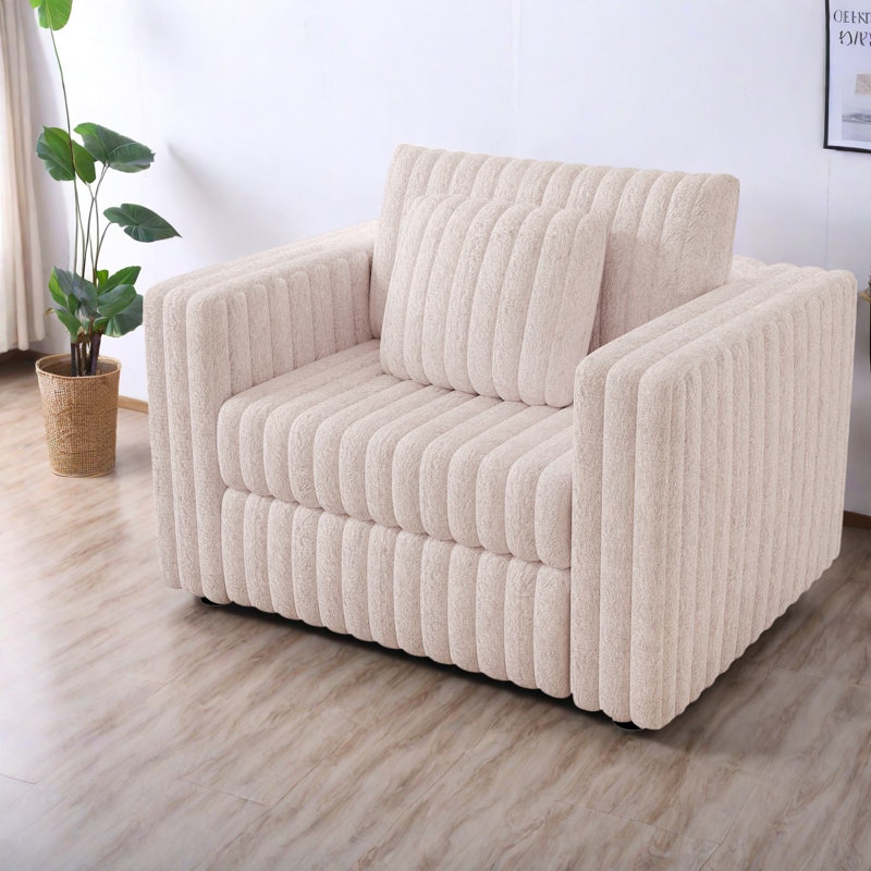 Canapés modulaires moelleux, chaise moderne avec cadre en métal 44,9 pouces pour la maison