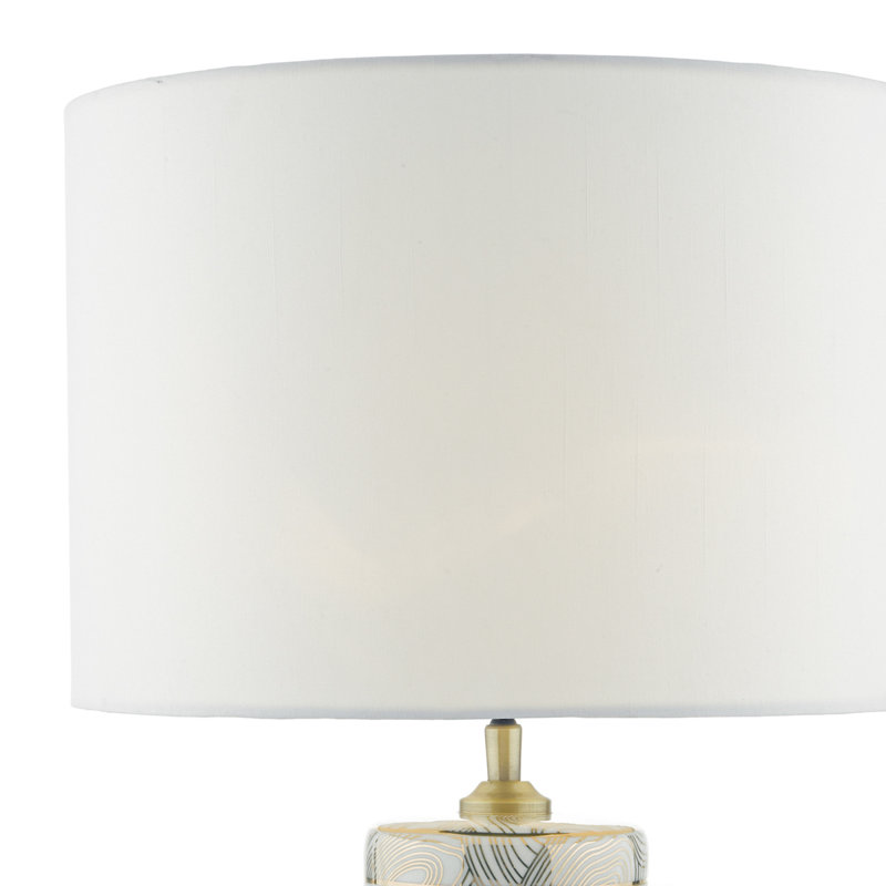 Castonguay 20cm H Linen Drum Lamp Shade in White