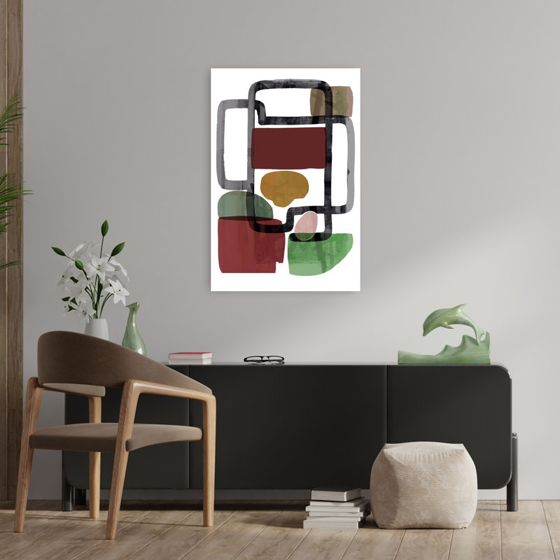 Contemporary Art Abstract Contemporary Geometric Wall Art by Cartissi - Wrapped Canvas Print, 91.44cm H x 60.96cm W