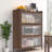 44'' Tall Metal 3 Flip Doors Cabinet, Bookcase with Storage-758234035