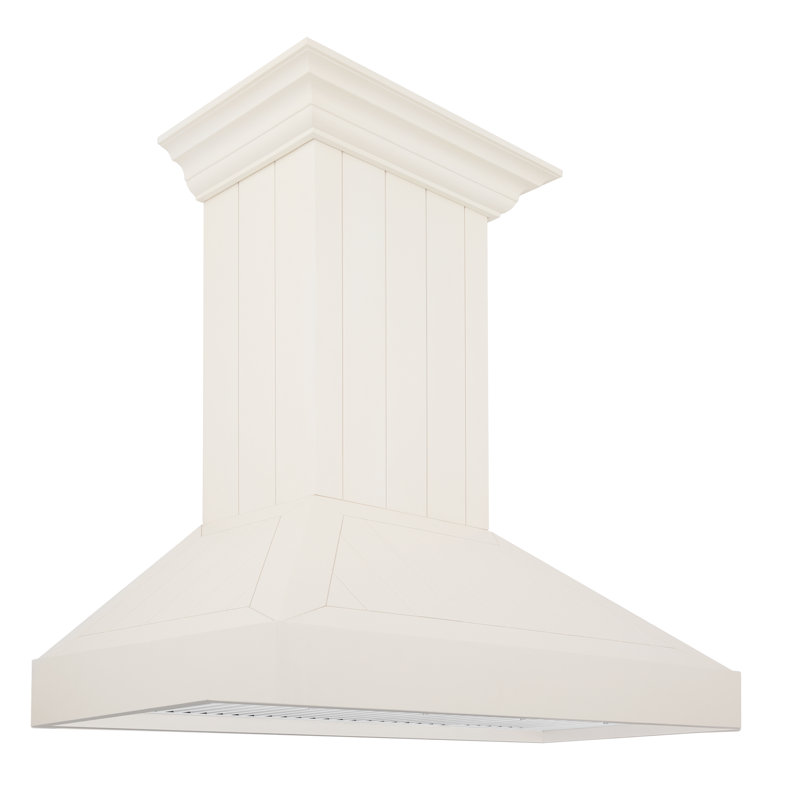 Hotte murale en bois blanche ZLINE - avec moteur (KPTT) ZLINE, Blanc chalet, 36"