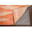 Tapis orange noué à la main de conception unique 5 pi 1 po x 8 pi 1 po New Age