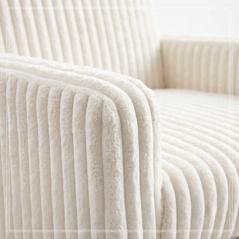 Fauteuil d'appoint avec coussin moelleux, White